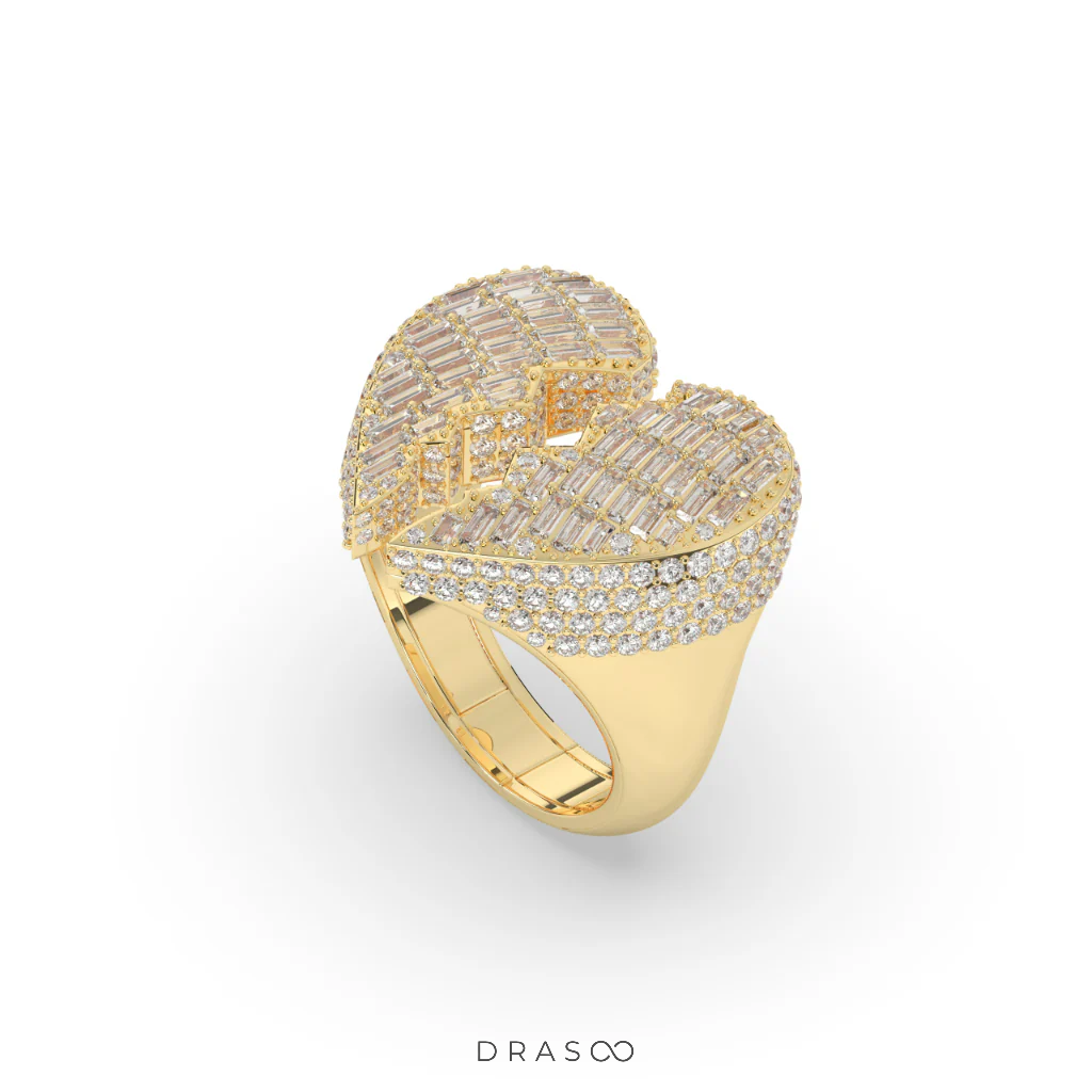 BROKEN HEART DIAMOND STATEMENT RING