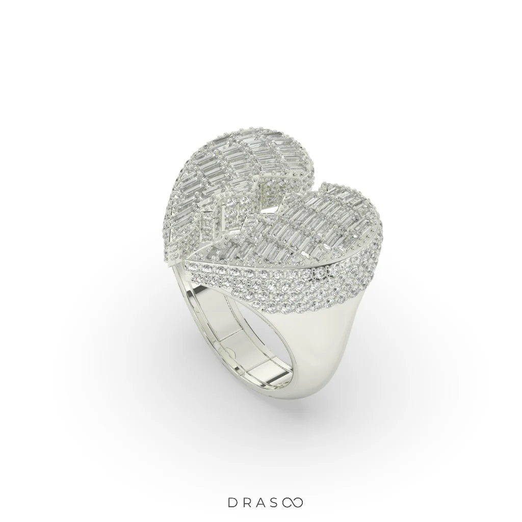 BROKEN HEART DIAMOND STATEMENT RING
