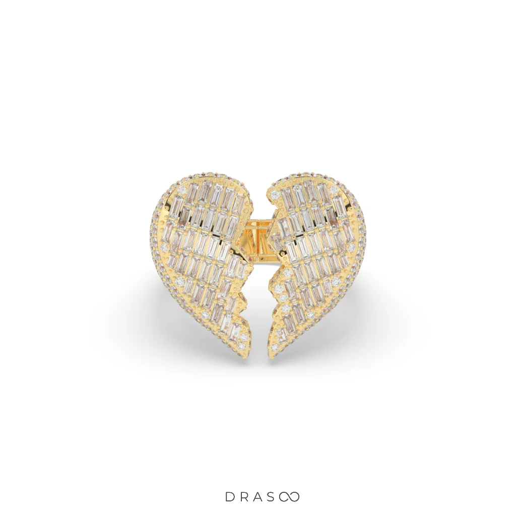 BROKEN HEART DIAMOND STATEMENT RING