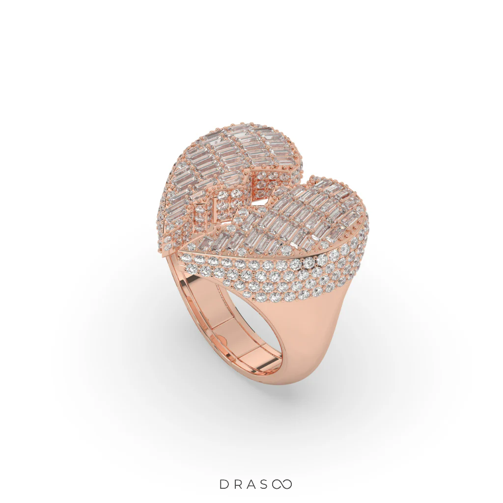 BROKEN HEART DIAMOND STATEMENT RING