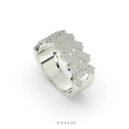 CROSS LINKED DIAMOND GOLD RING