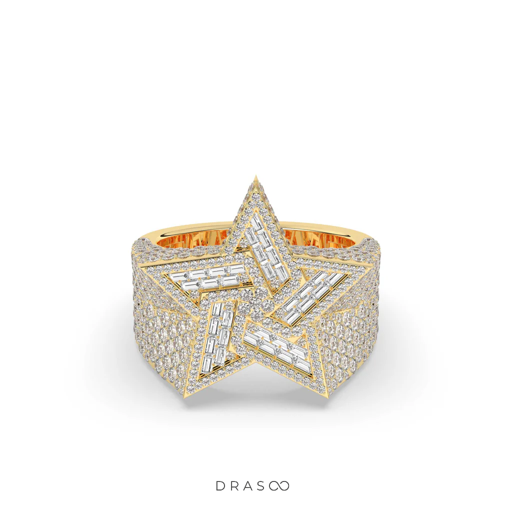 GOLDEN STAR CELEBRITY POWER RING