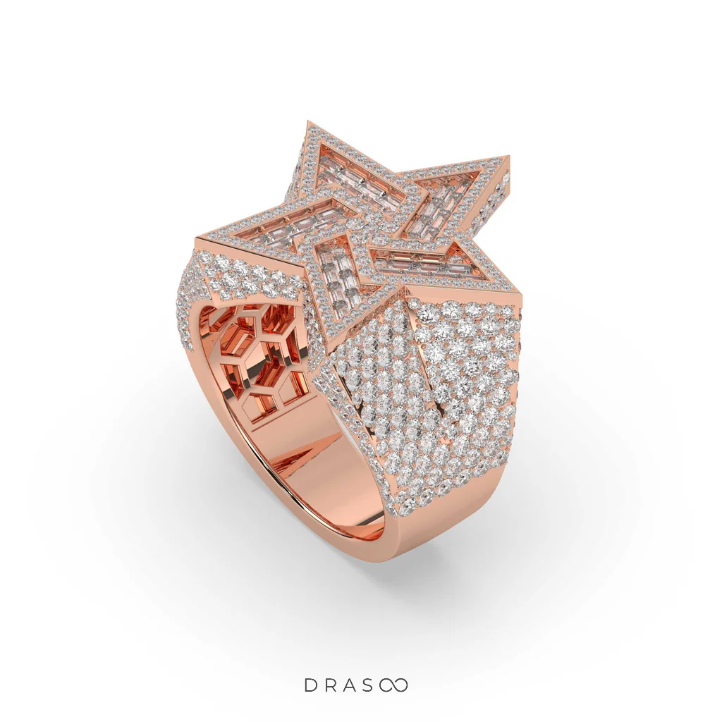 GOLDEN STAR CELEBRITY POWER RING