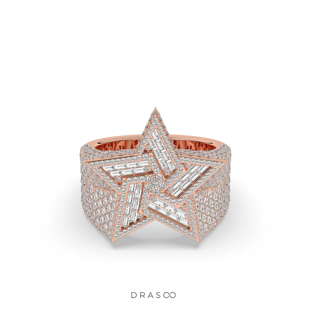 GOLDEN STAR CELEBRITY POWER RING