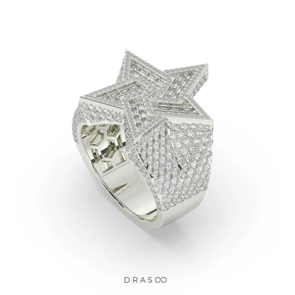 GOLDEN STAR CELEBRITY POWER RING