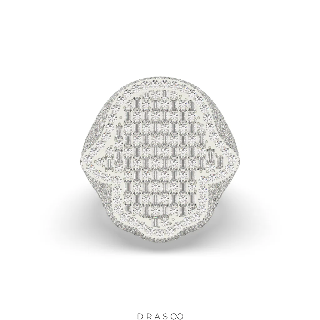 HAMSA PROTECTION DIAMOND POWER RING