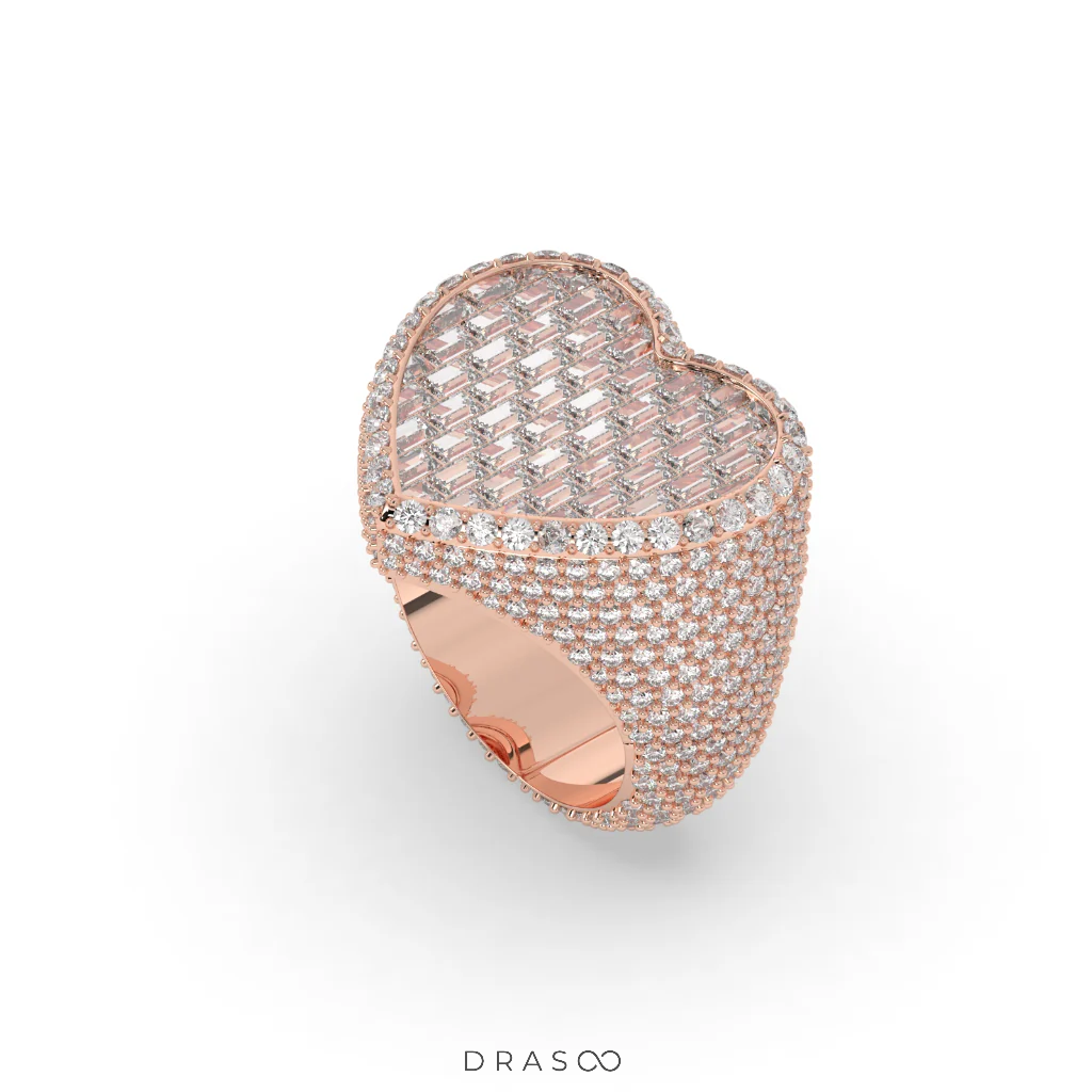 HEART SHAPE BAGUETTE DIAMOND RING
