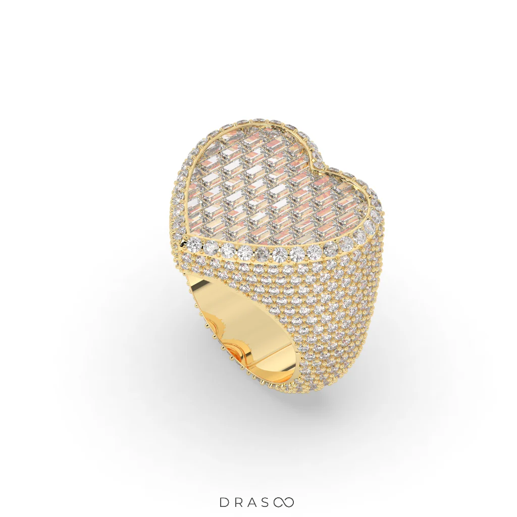HEART SHAPE BAGUETTE DIAMOND RING