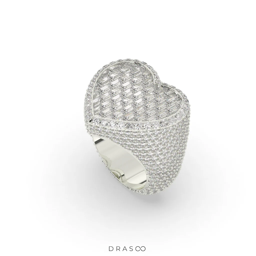 HEART SHAPE BAGUETTE DIAMOND RING