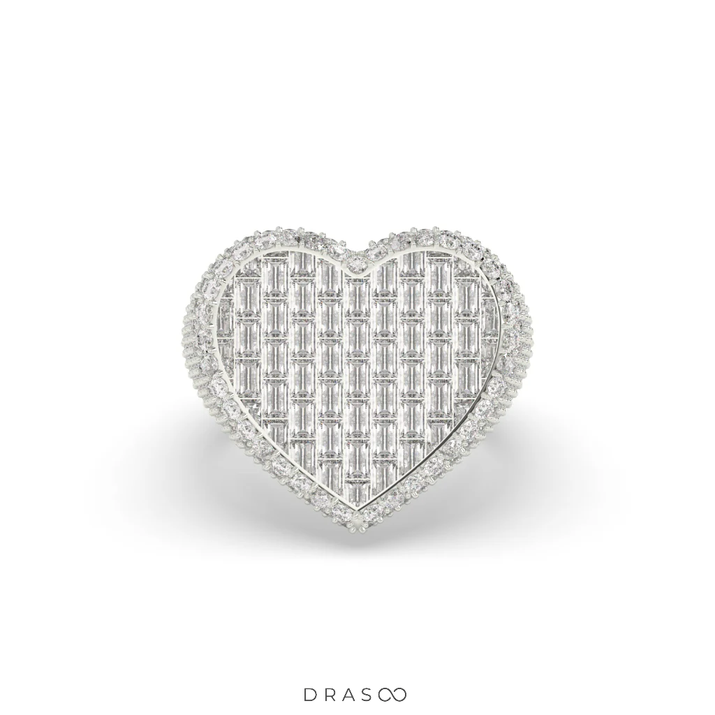 HEART SHAPE BAGUETTE DIAMOND RING