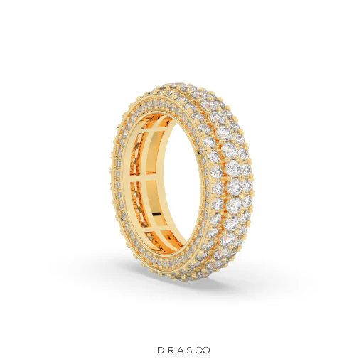 LUXURY TRIPLE ROW DIAMOND BAND