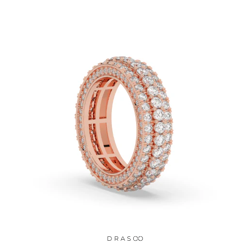 LUXURY TRIPLE ROW DIAMOND BAND
