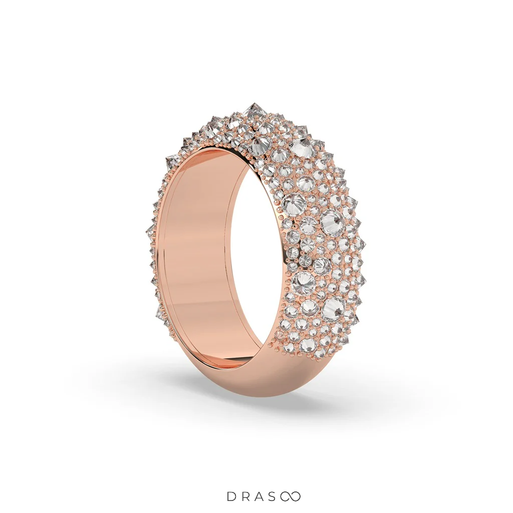 ROUND DIAMOND DOME RING