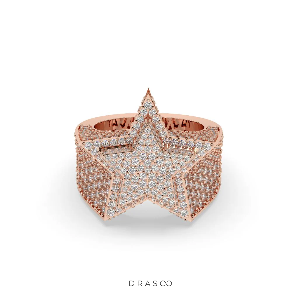 SHINING STAR PAVÉ STATEMENT RING