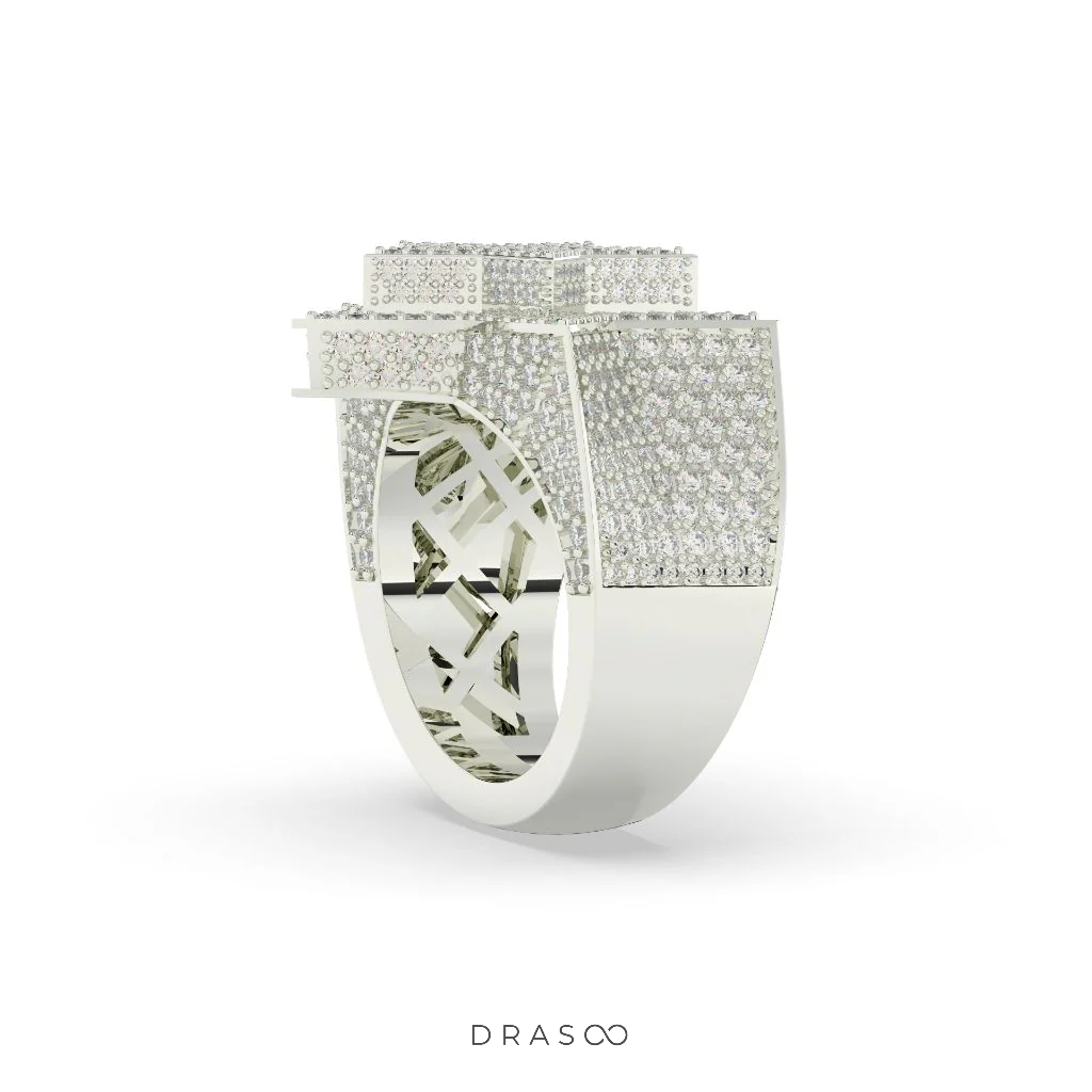 SHINING STAR PAVÉ STATEMENT RING