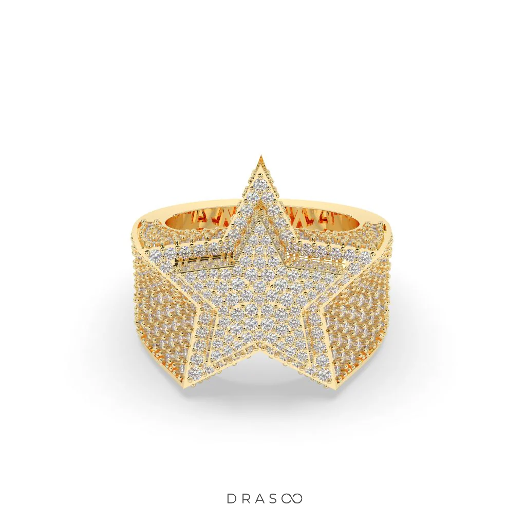 SHINING STAR PAVÉ STATEMENT RING