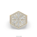 SNOWFLAKE SHINE HEXAGON DIAMOND RING