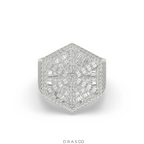SNOWFLAKE SHINE HEXAGON DIAMOND RING