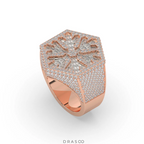 SNOWFLAKE SHINE HEXAGON DIAMOND RING