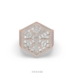 SNOWFLAKE SHINE HEXAGON DIAMOND RING