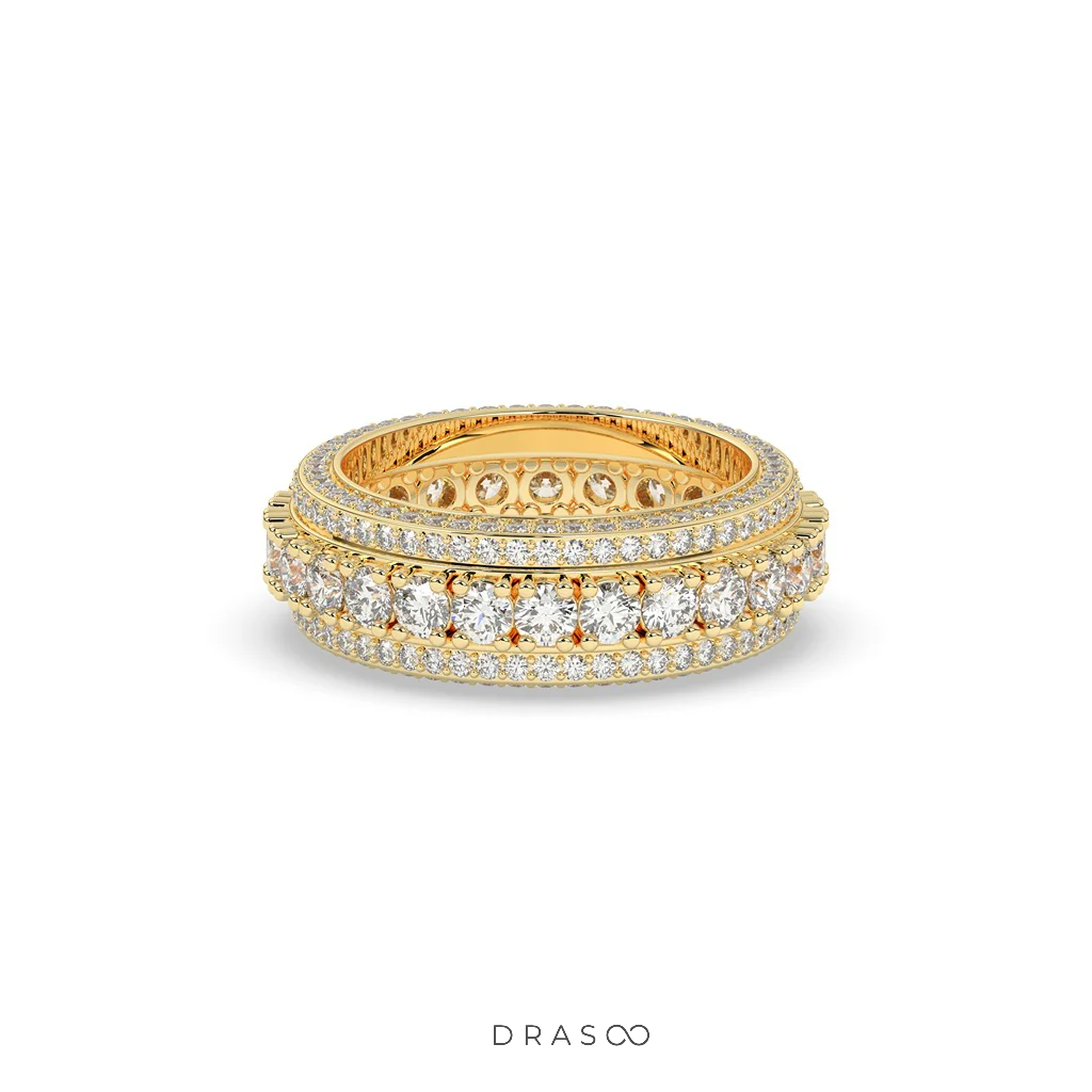 SPARKLING FULL DIAMOND WEDDING BAND
