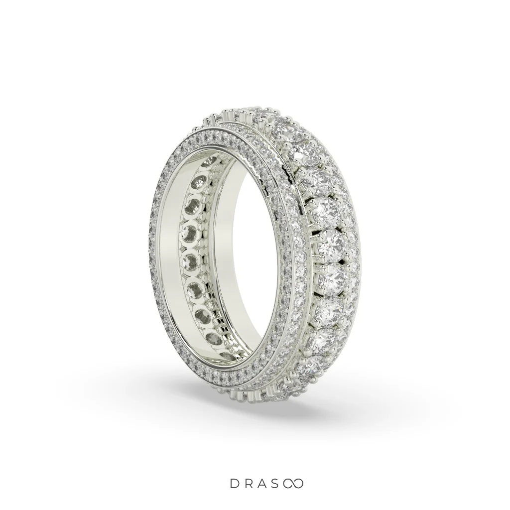 SPARKLING FULL DIAMOND WEDDING BAND