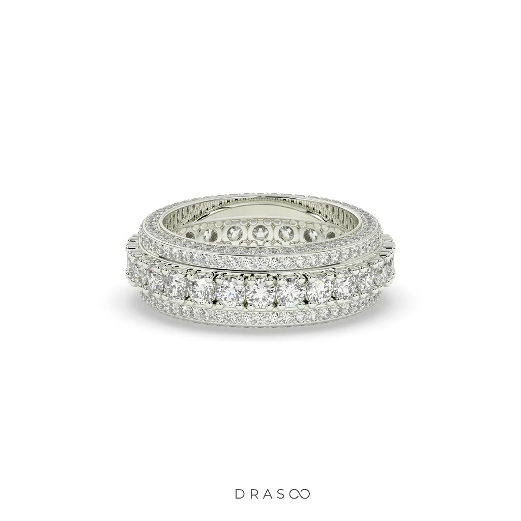SPARKLING FULL DIAMOND WEDDING BAND