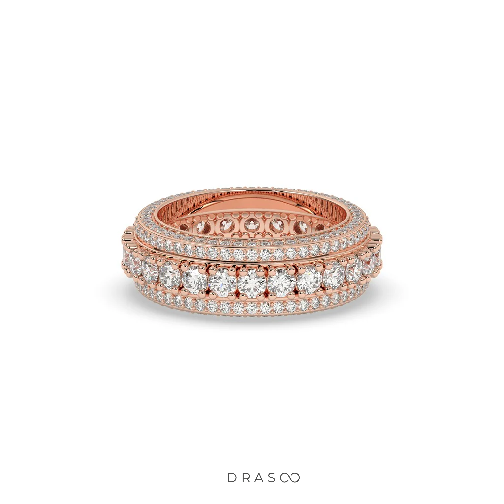 SPARKLING FULL DIAMOND WEDDING BAND