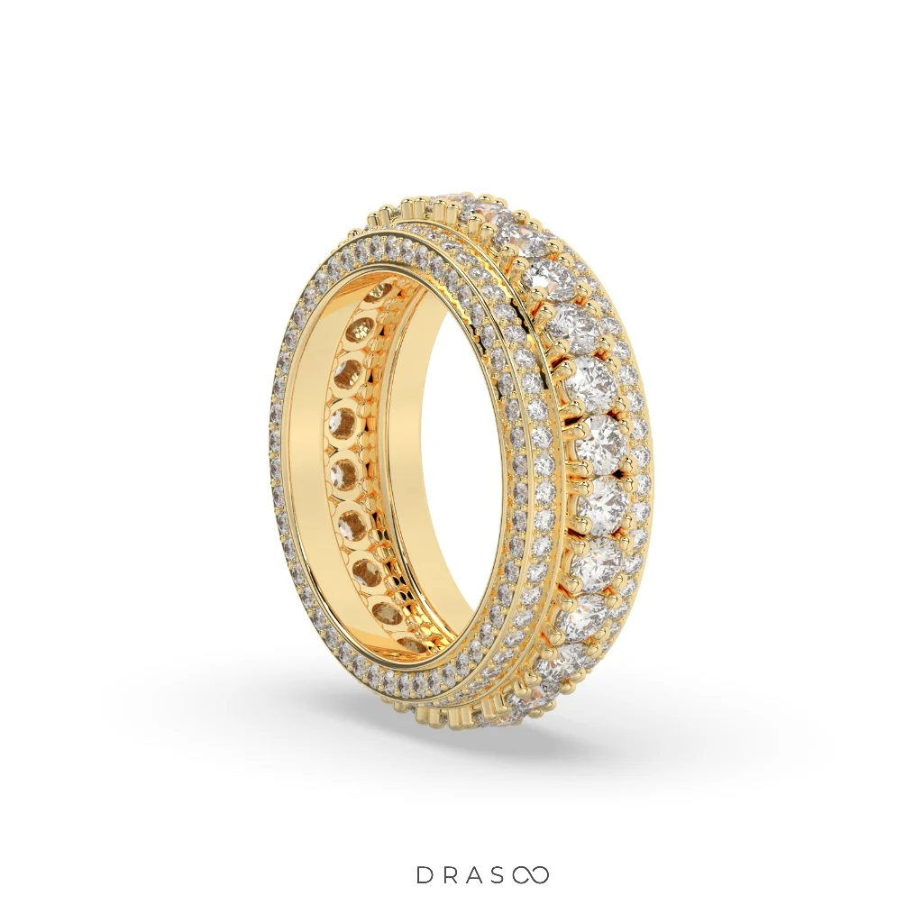 SPARKLING FULL DIAMOND WEDDING BAND