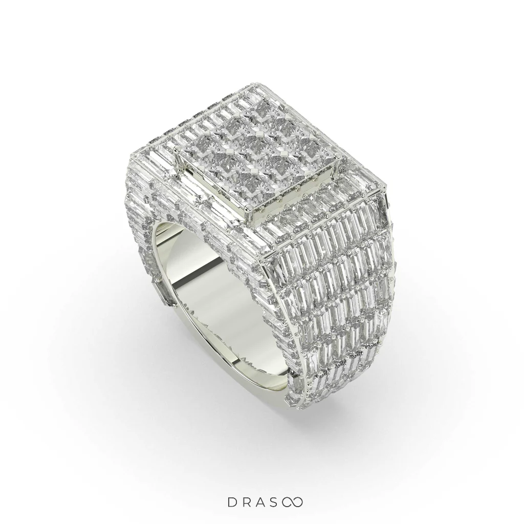 SQUARE ICE LUXURY POWER RING