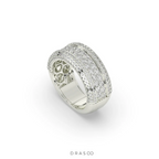WIDE GOLD MULTI-DIAMOND RING