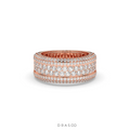 WIDE GOLD MULTI-DIAMOND RING