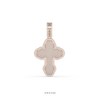 DIAMOND PAVÉ ROUNDED CROSS PENDANT