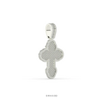 DIAMOND PAVÉ ROUNDED CROSS PENDANT