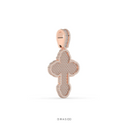DIAMOND PAVÉ ROUNDED CROSS PENDANT