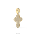 DIAMOND PAVÉ ROUNDED CROSS PENDANT