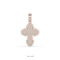 DIAMOND PAVÉ ROUNDED CROSS PENDANT