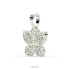 PINK BUTTERFLY DIAMOND GOLD PENDANT