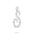 ICED OUT INITIAL DIAMOND PENDANT