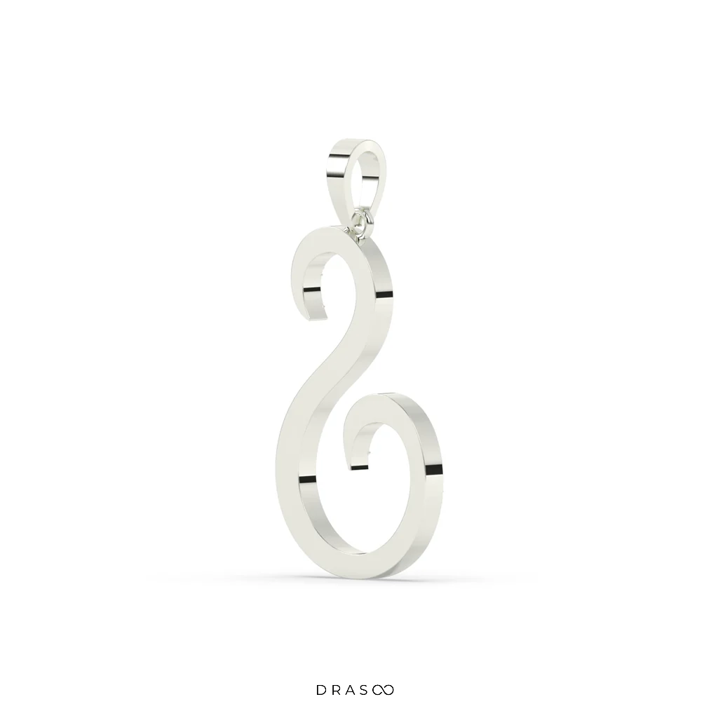 ICED OUT INITIAL DIAMOND PENDANT