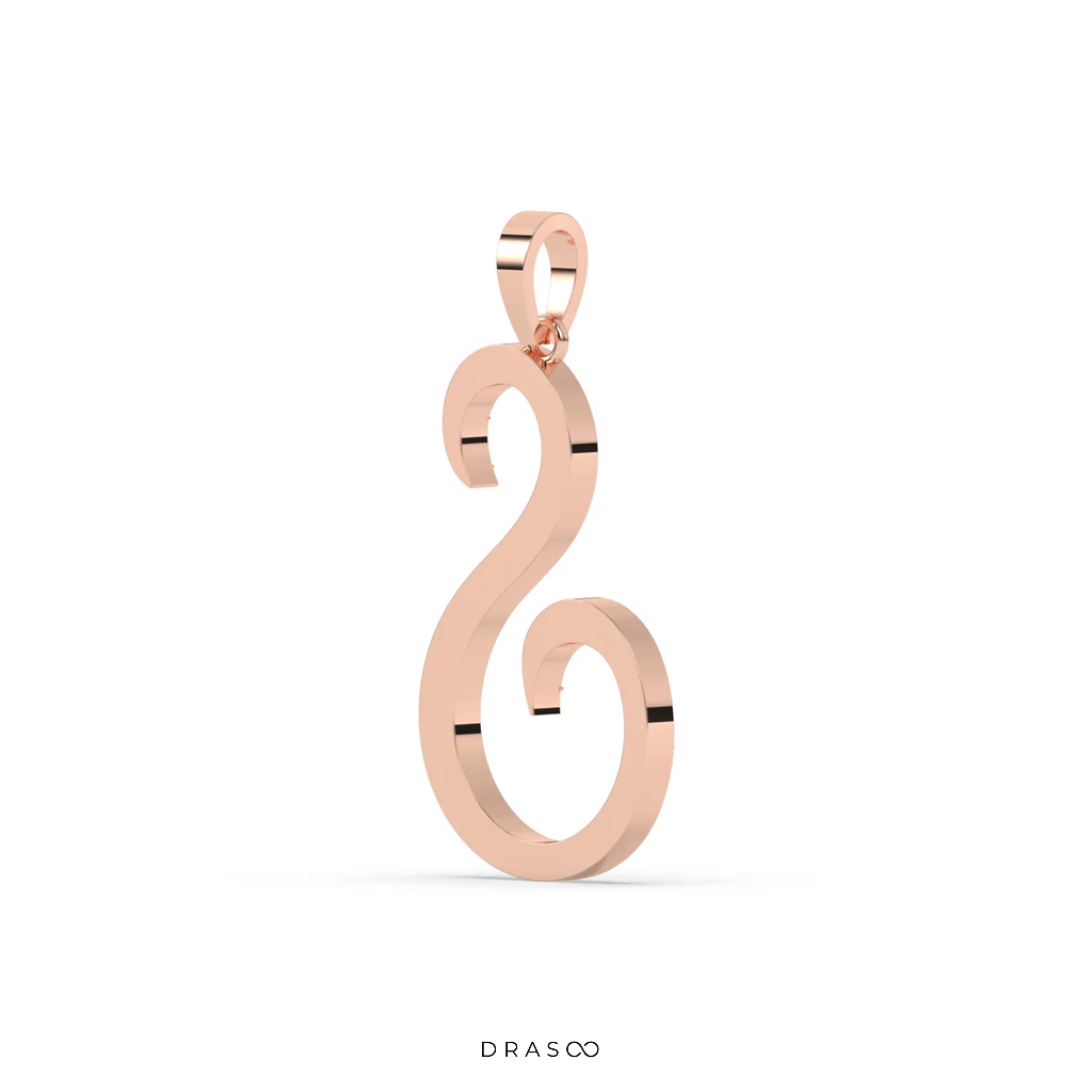 ICED OUT INITIAL DIAMOND PENDANT