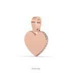 BAGUETTE HEART DIAMOND GOLD PENDANT