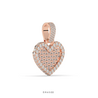BAGUETTE HEART DIAMOND GOLD PENDANT