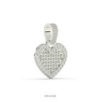 BAGUETTE HEART DIAMOND GOLD PENDANT