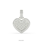 BAGUETTE HEART DIAMOND GOLD PENDANT