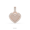 BAGUETTE HEART DIAMOND GOLD PENDANT