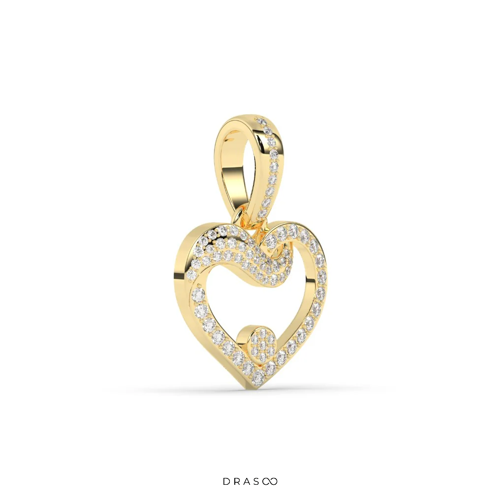 DIAMOND EMBRACE OPEN HEART PENDANT