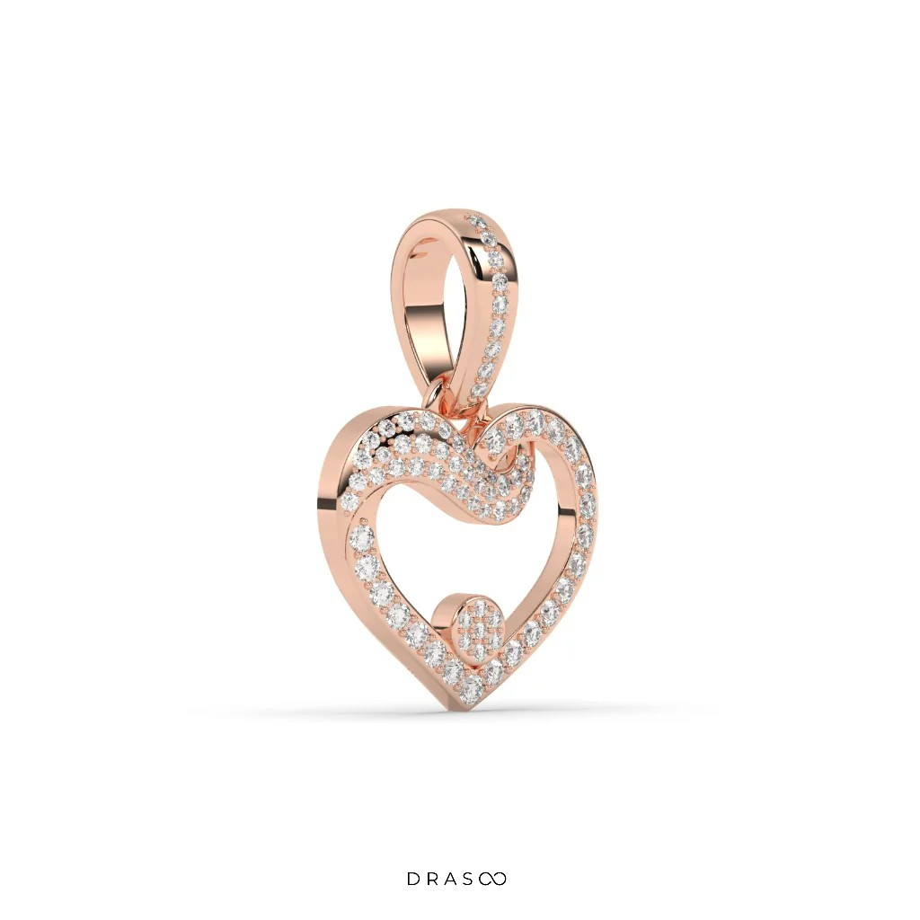 DIAMOND EMBRACE OPEN HEART PENDANT