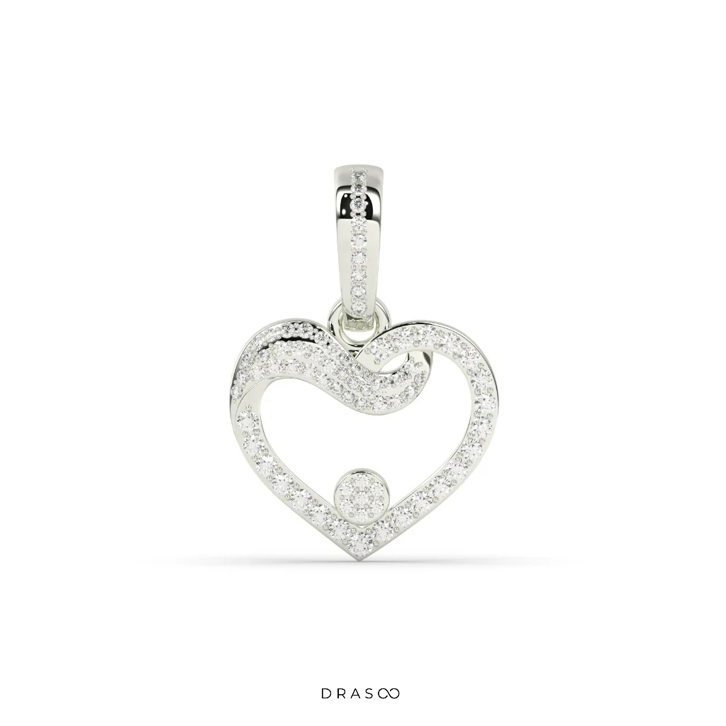 DIAMOND EMBRACE OPEN HEART PENDANT