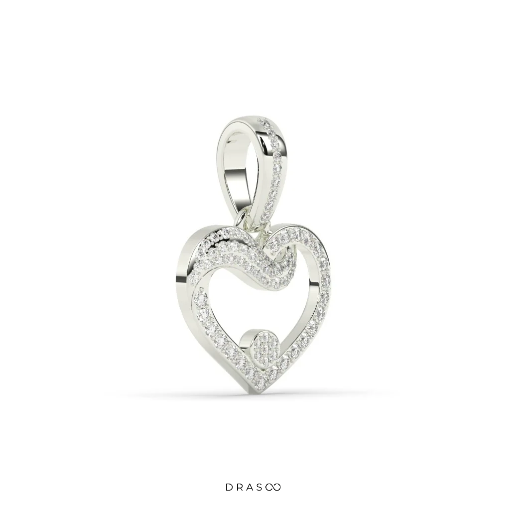 DIAMOND EMBRACE OPEN HEART PENDANT